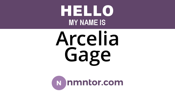 Arcelia Gage