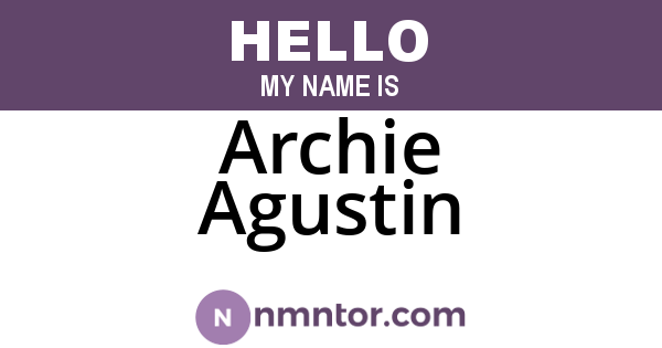 Archie Agustin