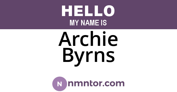 Archie Byrns