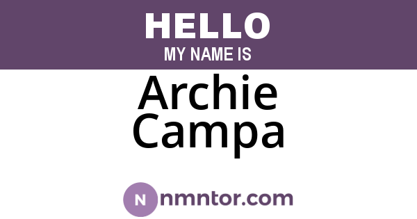 Archie Campa