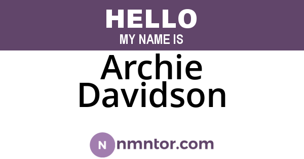 Archie Davidson