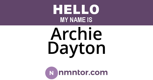 Archie Dayton