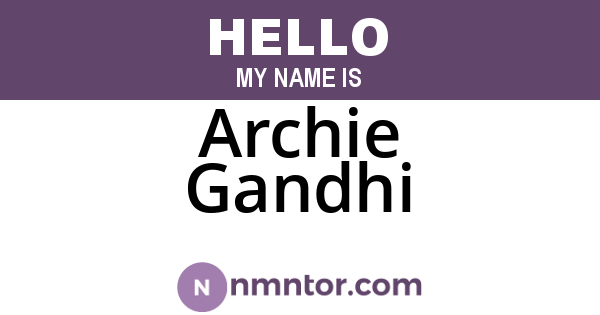 Archie Gandhi