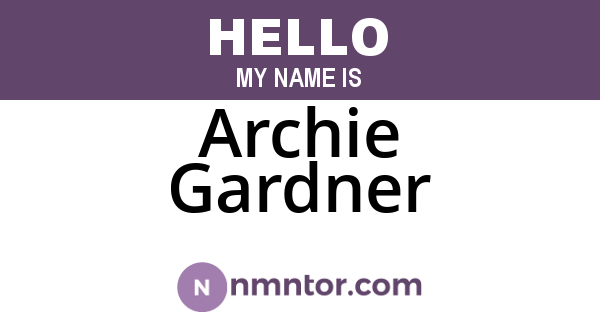 Archie Gardner