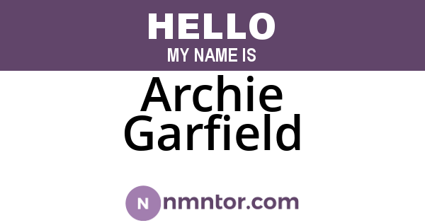 Archie Garfield