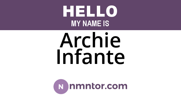 Archie Infante