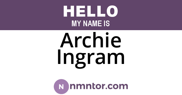 Archie Ingram