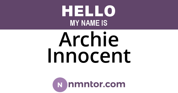 Archie Innocent