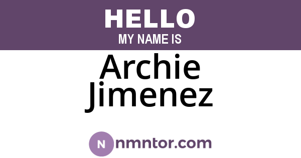 Archie Jimenez