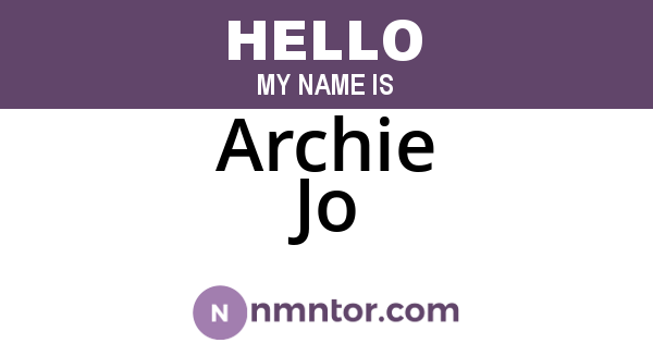 Archie Jo
