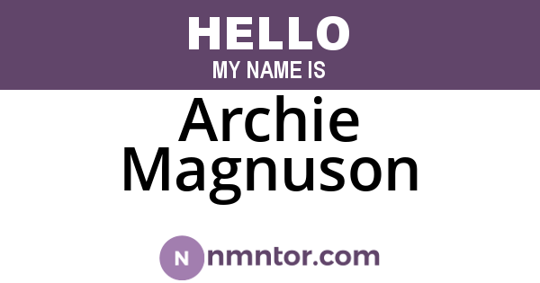 Archie Magnuson