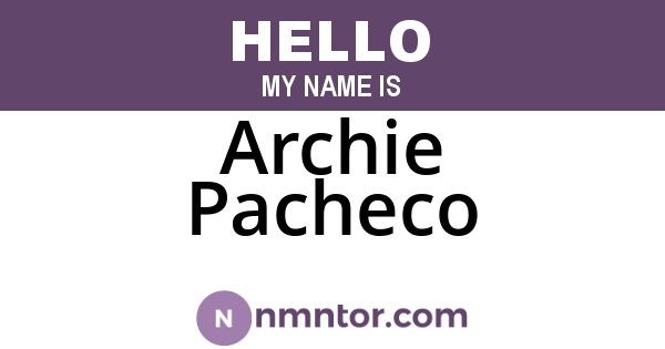 Archie Pacheco
