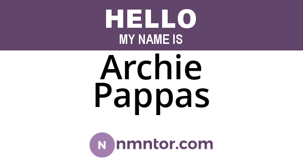 Archie Pappas