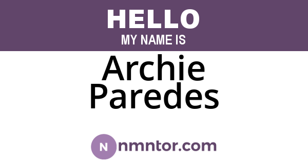 Archie Paredes
