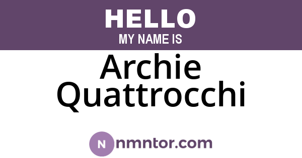Archie Quattrocchi