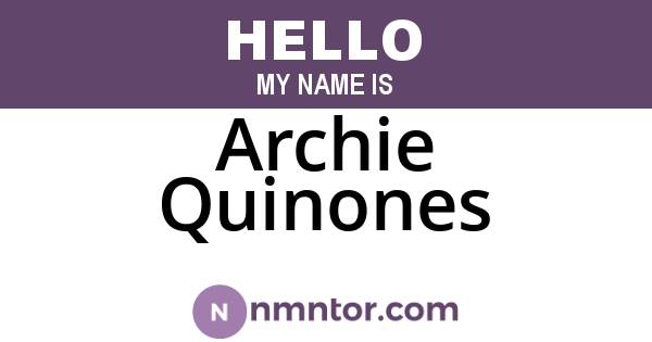 Archie Quinones