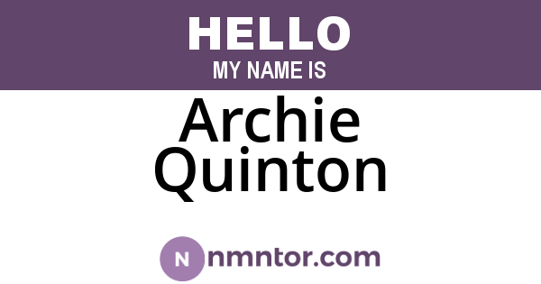 Archie Quinton