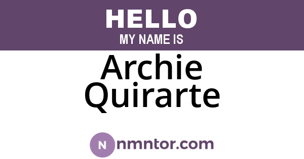 Archie Quirarte