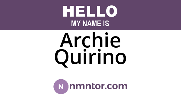 Archie Quirino