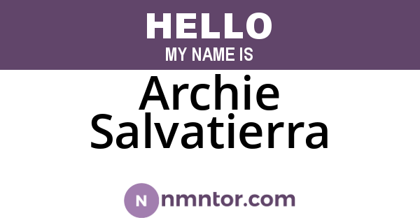 Archie Salvatierra