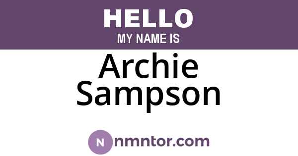 Archie Sampson