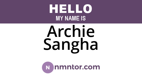 Archie Sangha