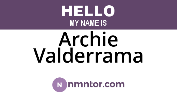 Archie Valderrama