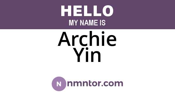 Archie Yin