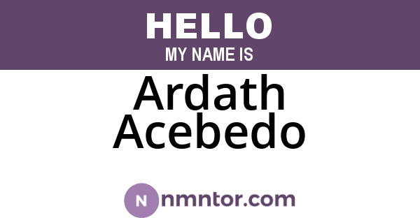 Ardath Acebedo