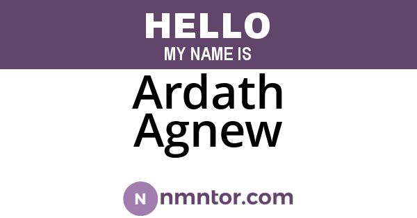 Ardath Agnew