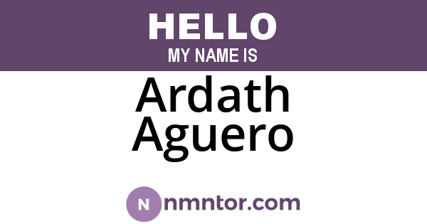 Ardath Aguero