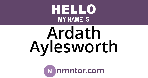 Ardath Aylesworth