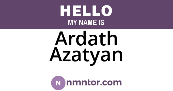 Ardath Azatyan