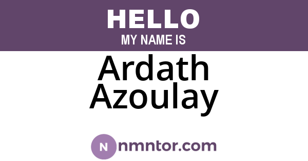 Ardath Azoulay