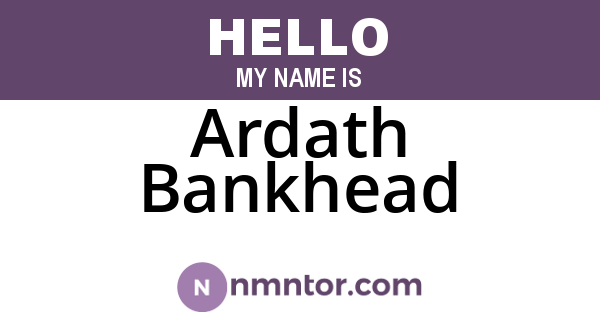 Ardath Bankhead