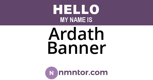Ardath Banner