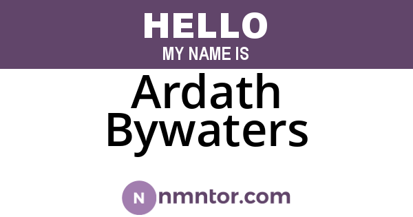 Ardath Bywaters