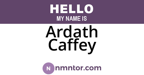 Ardath Caffey