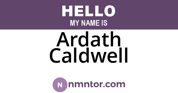 Ardath Caldwell