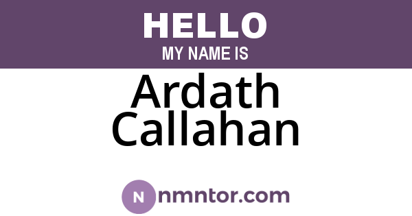 Ardath Callahan
