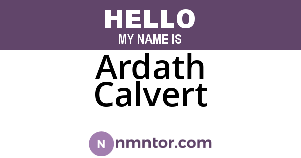 Ardath Calvert