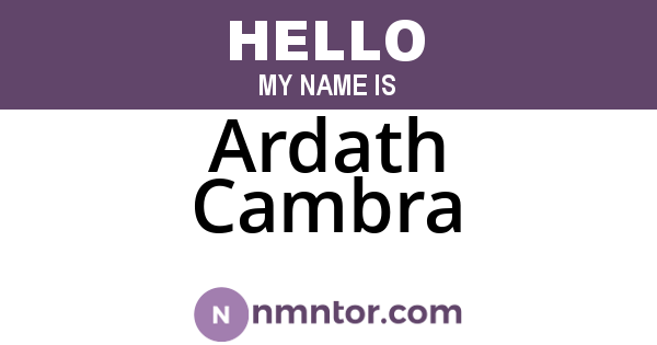Ardath Cambra