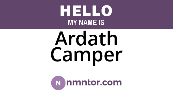 Ardath Camper