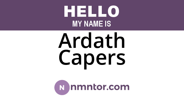 Ardath Capers