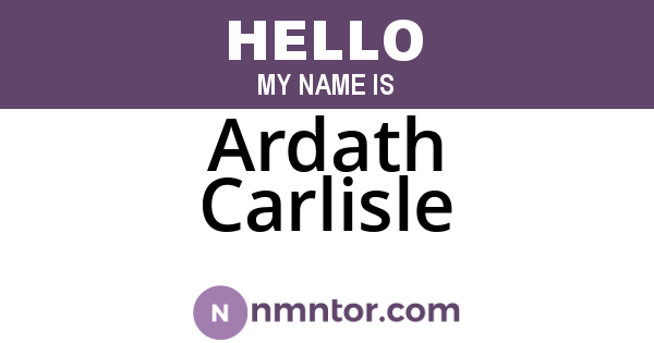 Ardath Carlisle