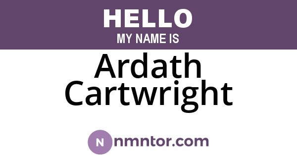 Ardath Cartwright