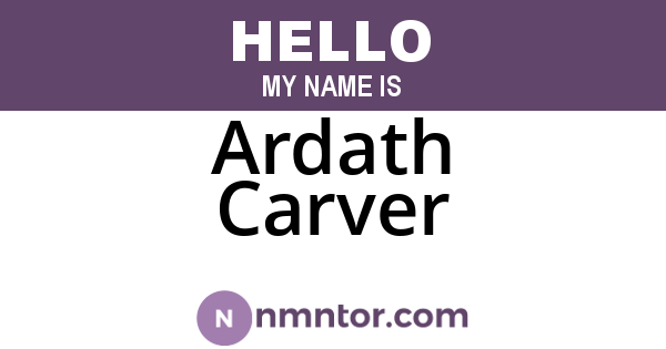 Ardath Carver