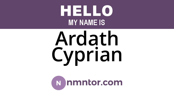 Ardath Cyprian