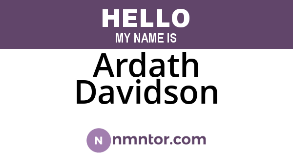 Ardath Davidson