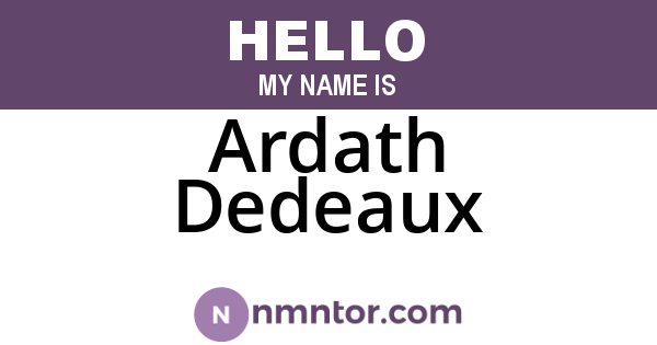 Ardath Dedeaux